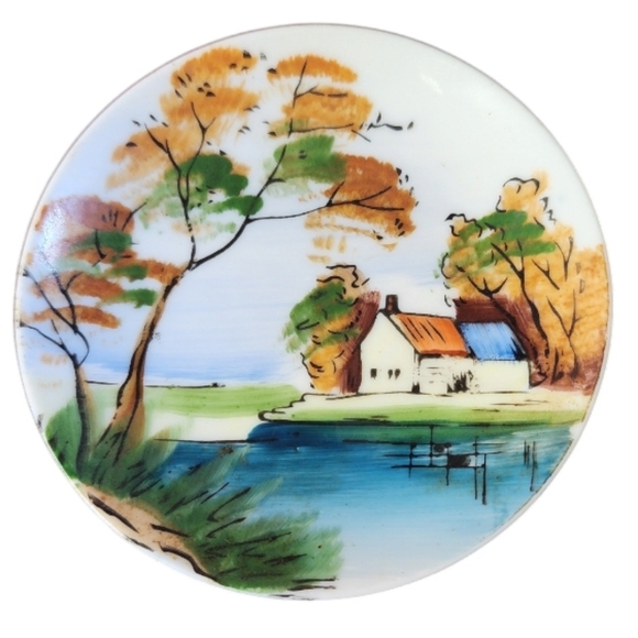 🎉🎉CLEARANCE🎉🎉 vintage Japanese hand painted Fall ceramic dish - Picture 1 of 9